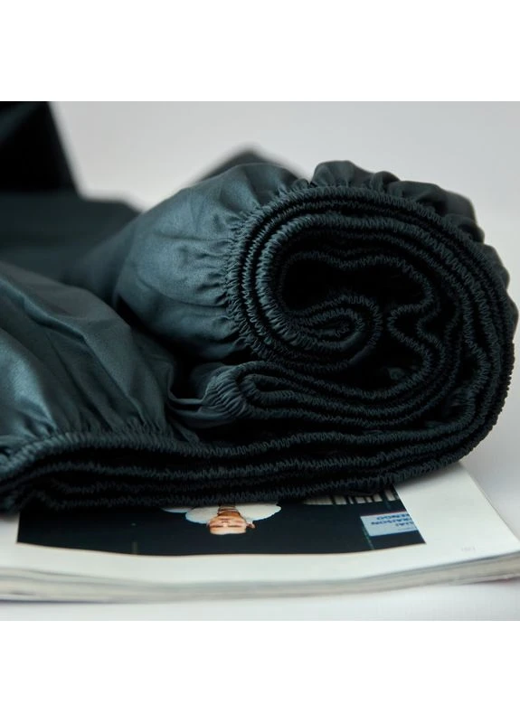 Простирадло на резинці Сатин Premium 160х190х20 см (MS-850004533) Moon&Star Black Velvet (386590996)