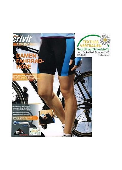 Велошорти з памперсом і кишенею для жінки COOLAX freshFX 88683 M чорний Crivit (292253225)