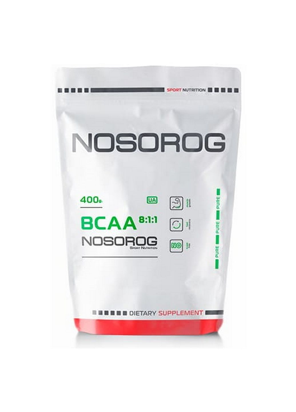 Аминокислота BCAA Nosorog BCAA 8:1:1, 400 грамм Nosorog Nutrition (293342615)