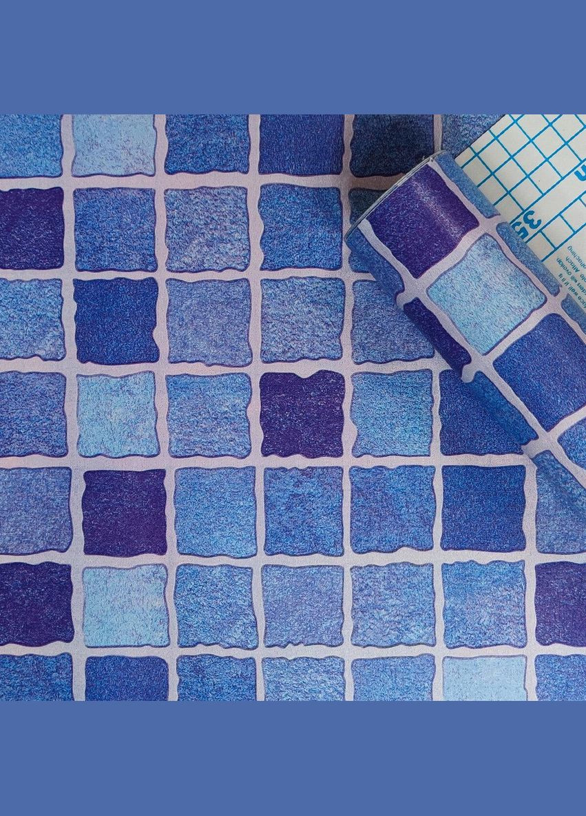 Самоклеящаяся пленка синяя мозаика 0,45х10м SW-00000825 Sticker Wall (329892846)