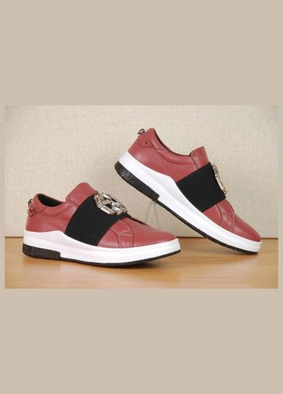 No Brand Туфлі бордовий з, — (366704565)