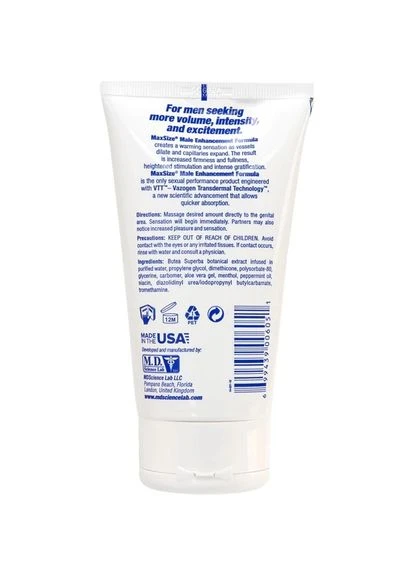 Крем для покращення потенції Max Size Cream 150 мл 12874 Swiss Navy (392050579)