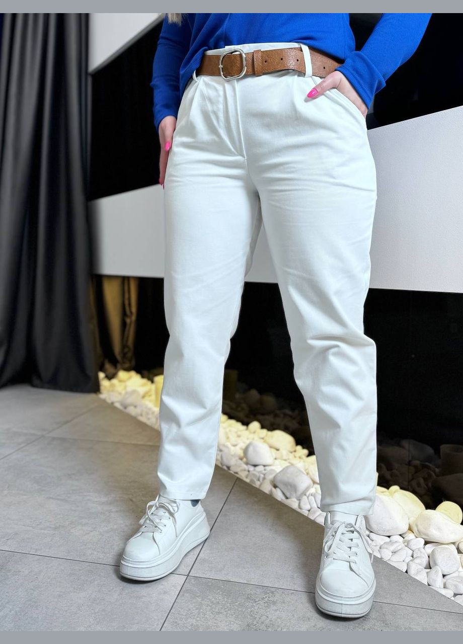 Жіночі джинси baggy колір білий р.48/50 452965 New Trend - (289477601)