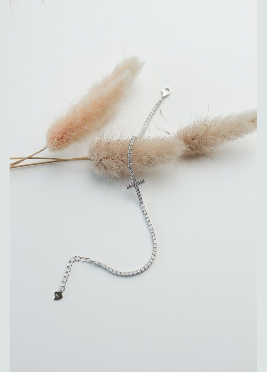 Браслет срібний із цирконієм БР0130, розмір No Brand (317577744)