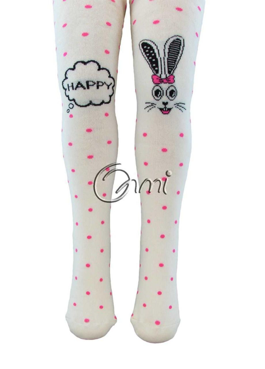 Колготки дитячі 1011м. р22. мал 092 молочний зайчик happy Олмі (337310250)