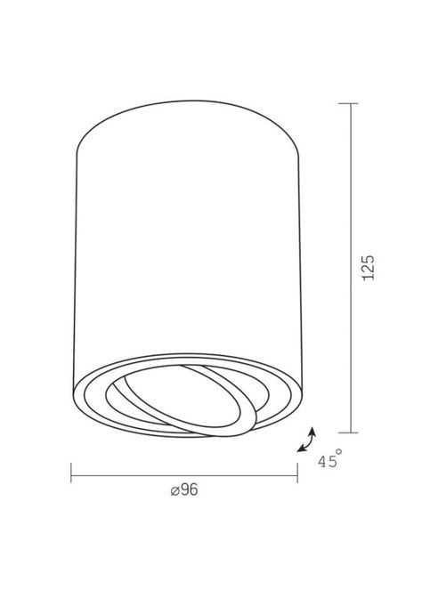 Світильник точковий (VL-SPF13A-B) Videx під лампу GU10 накладний Чорний (354228556)