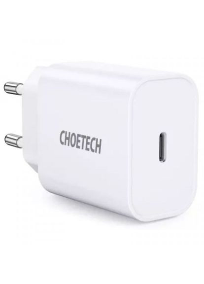Зарядний пристрій USBС 20W PD/QC (Q5004-EU-WH) CHOETECH usb-с 20w pd/qc (287338602)