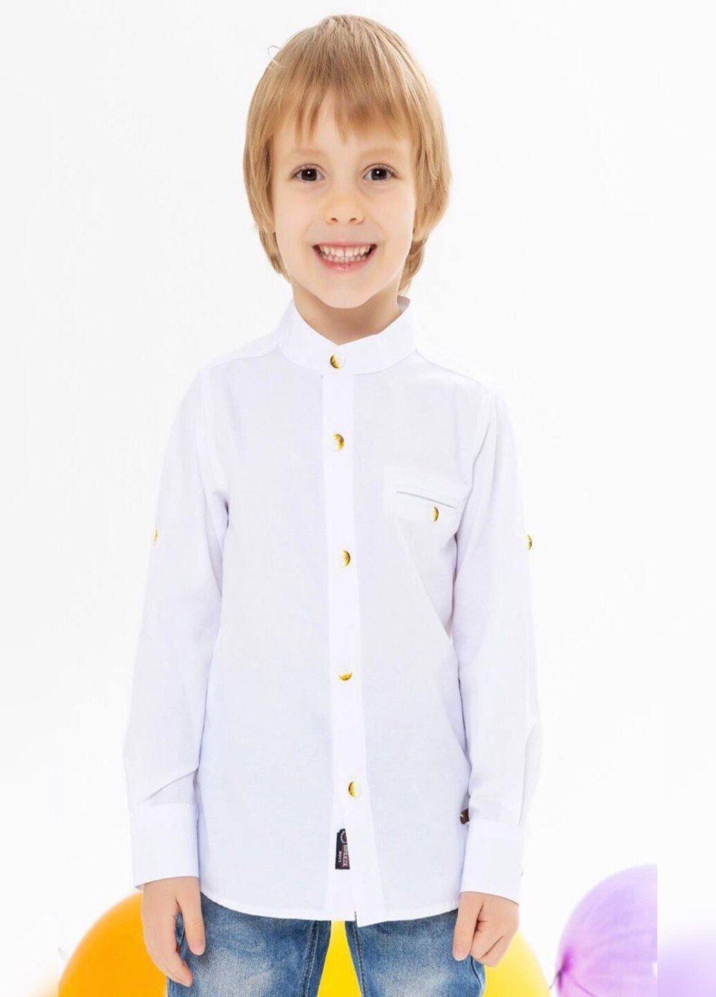 Біла сорочка для хлопчика Breeze (280227910)