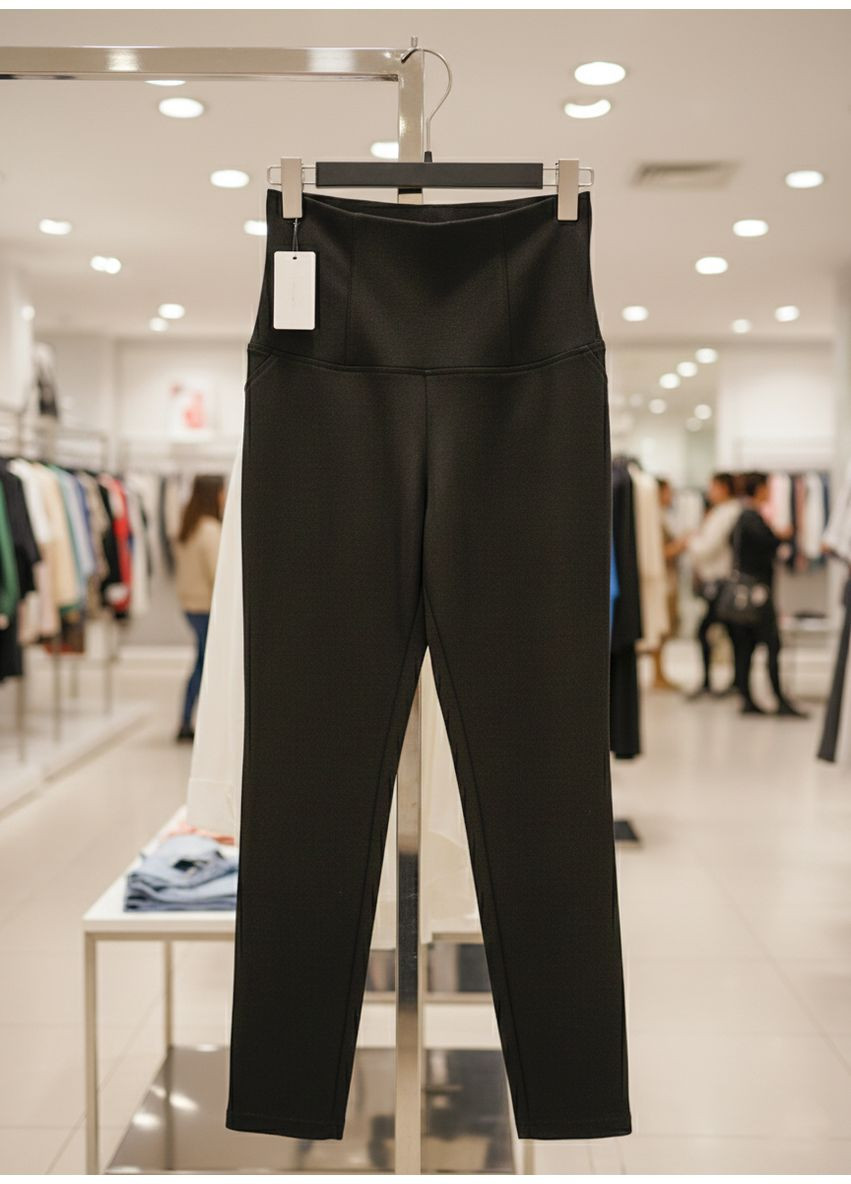 Женские демисезонные брюки с завышенной талией FV-122943-2 Черный Forza Viva (363261570)