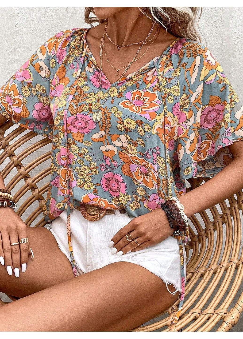 Комбінована блуза SHEIN