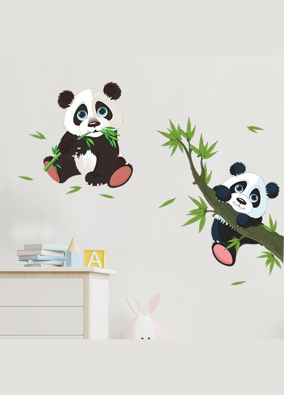 Наклейка дитяча на стіну Пандочки 79х73 см (FX-E05) Green Life (322640400)