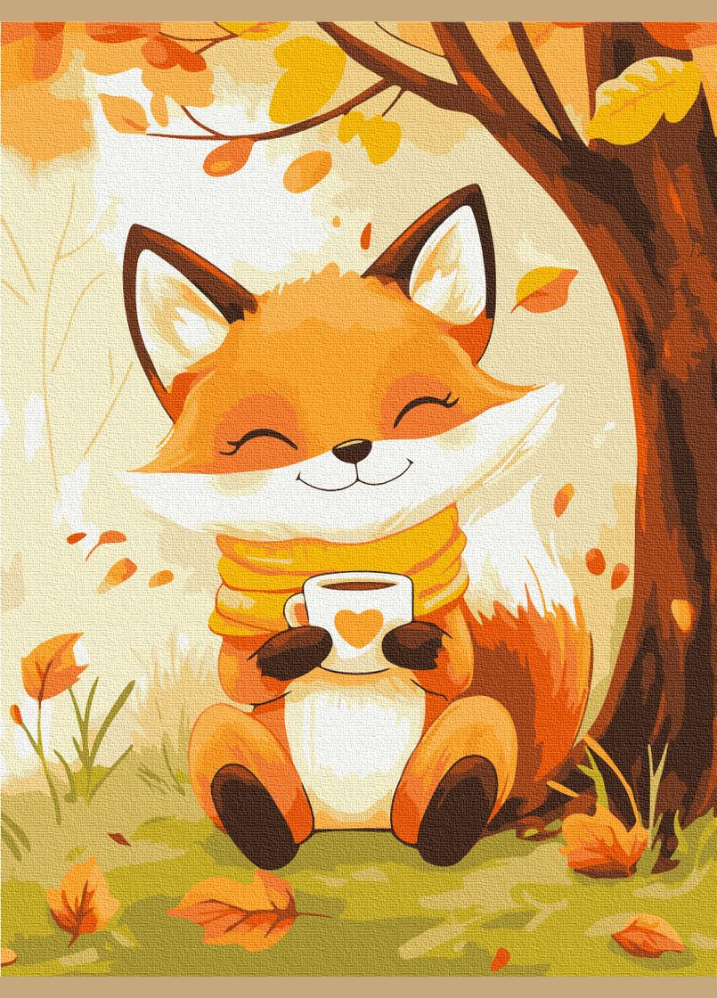 Картина за номерами на підрамнику Лисеня з какао Brushme (317274983)