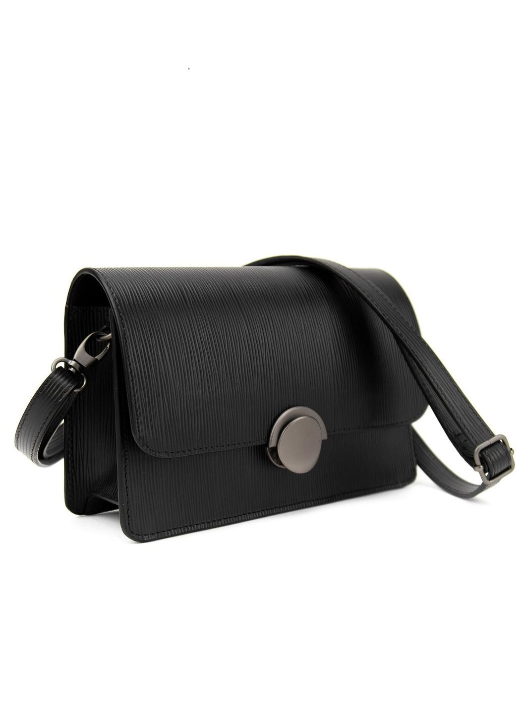 Сумка женская кроссбоди каркасная через плечо с клапаном из натуральной кожи. RoyalBag CH-038 (335806836)