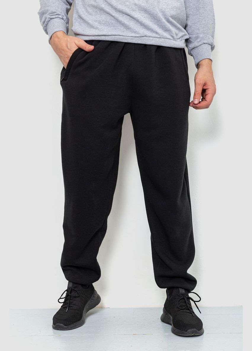 Спорт чоловічі штани на флісі, колір чорний, Ager (277630054)