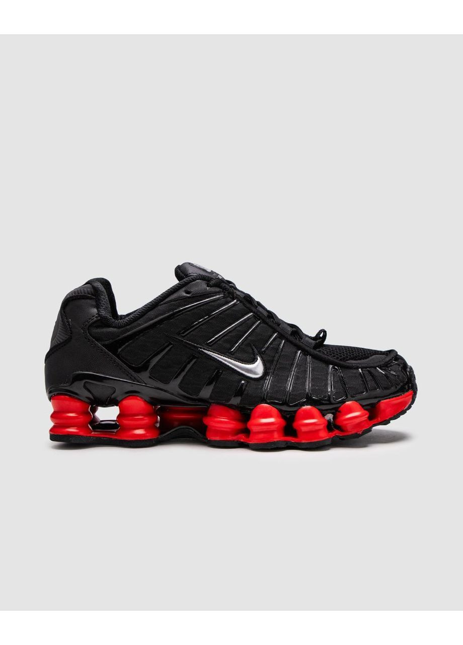 Чорні Осінні кросівки чоловічі nike black red No Brand Shox TL