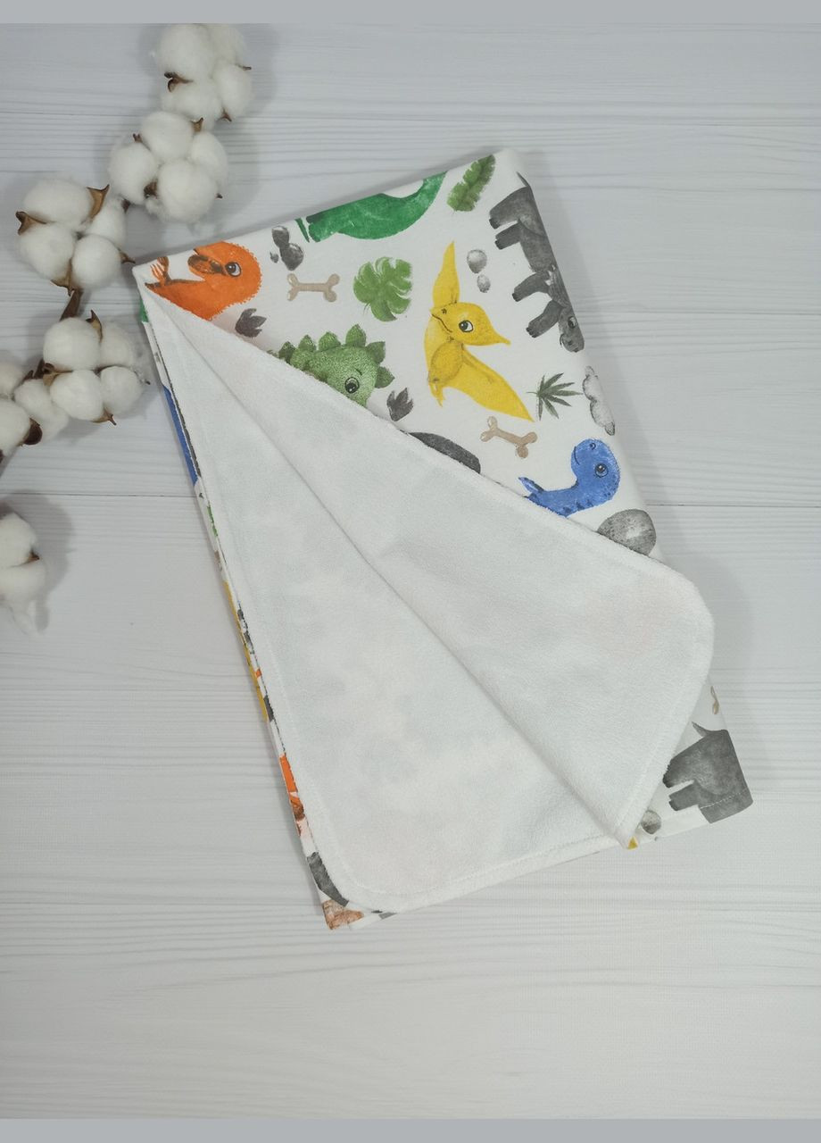 Набор пеленка непромокаемая, слюнявчик, подвеска a.l.babybox Дино Зеленый No Brand (315488218)