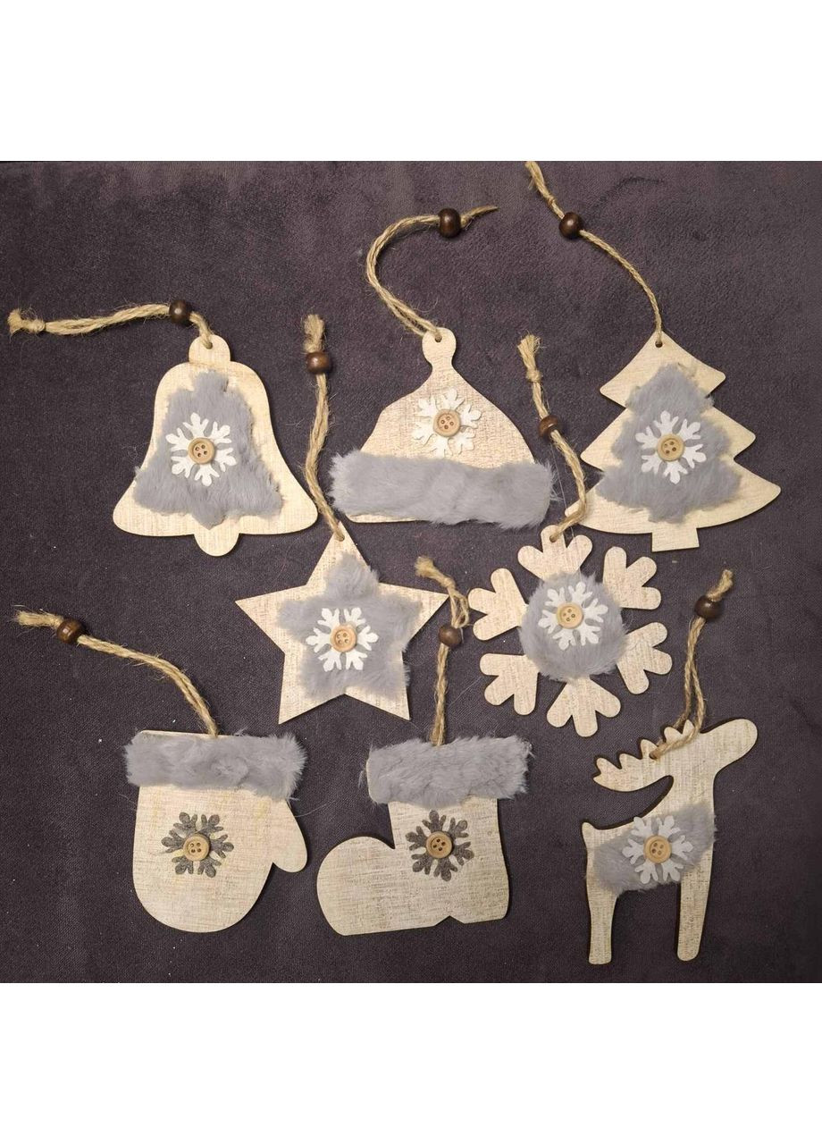 Украшение деревянное на елку Олень подвеска для елки No Brand (367861810)