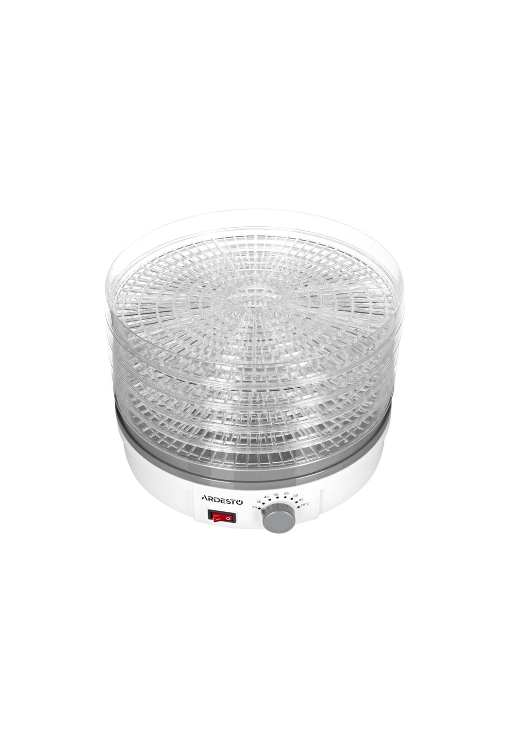 Сушарка для продуктів FDB-5320, 245Вт, піддонів -5x3см, діаметр-32см, макс-70°С, рег.темп, пластик, Ardesto (325683816)
