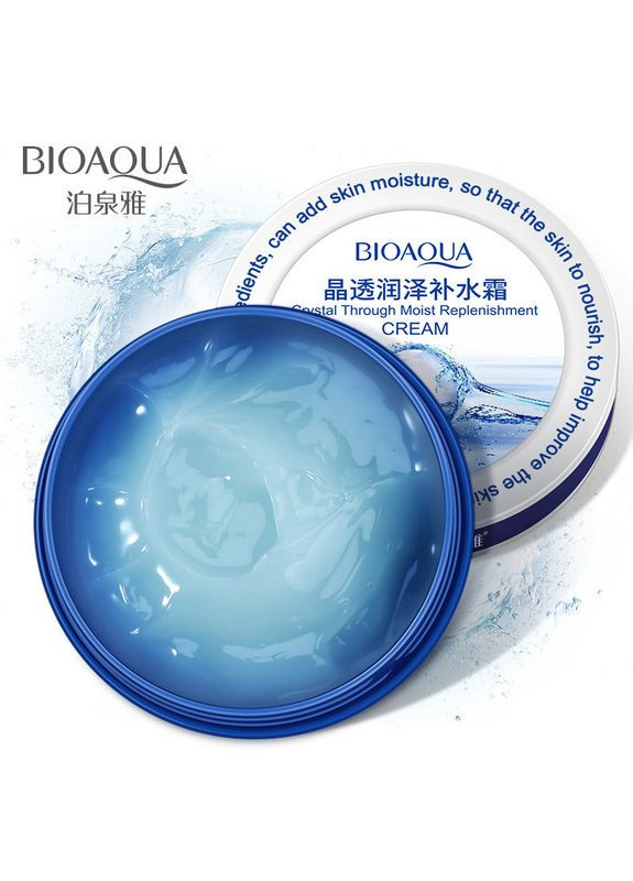 Bioaqua Зволожуючий крем-гель для обличчя з гіалуронової кислотою Crystal Through Moist Replenishment Cream (38г) — Крем, Китай (317169499)