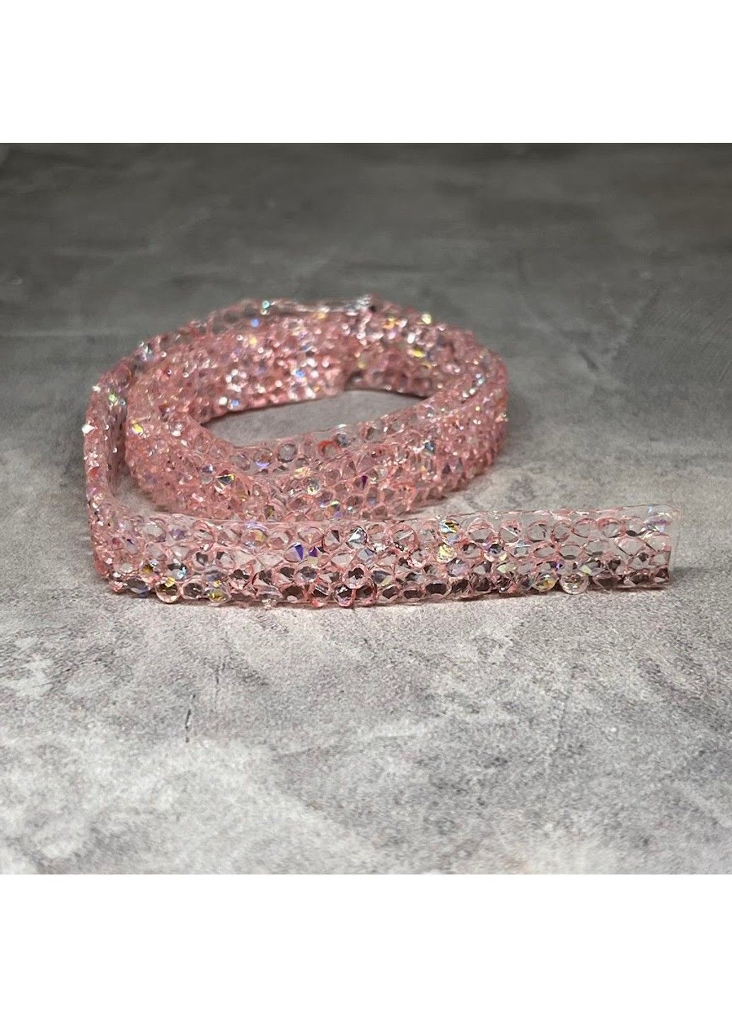 Стразовая силиконовая полоска, размер 1 см*40 см, розовый, арт 018062, 1 шт. No Brand (327097738)