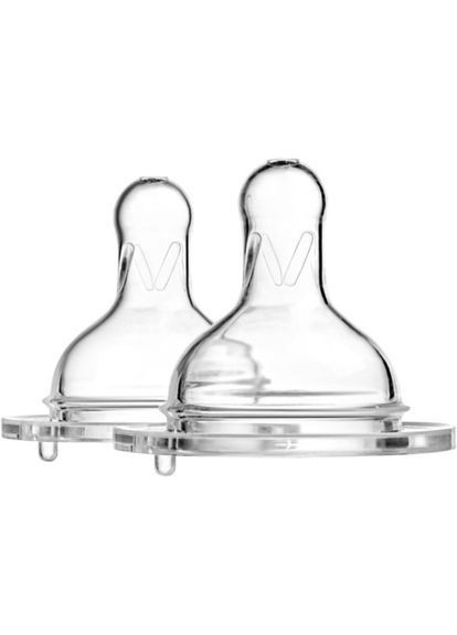 Силиконовые соски для бутылочки с широким горлом, 2 шт., 6+ мес. () Akuku A0121 (366471387)