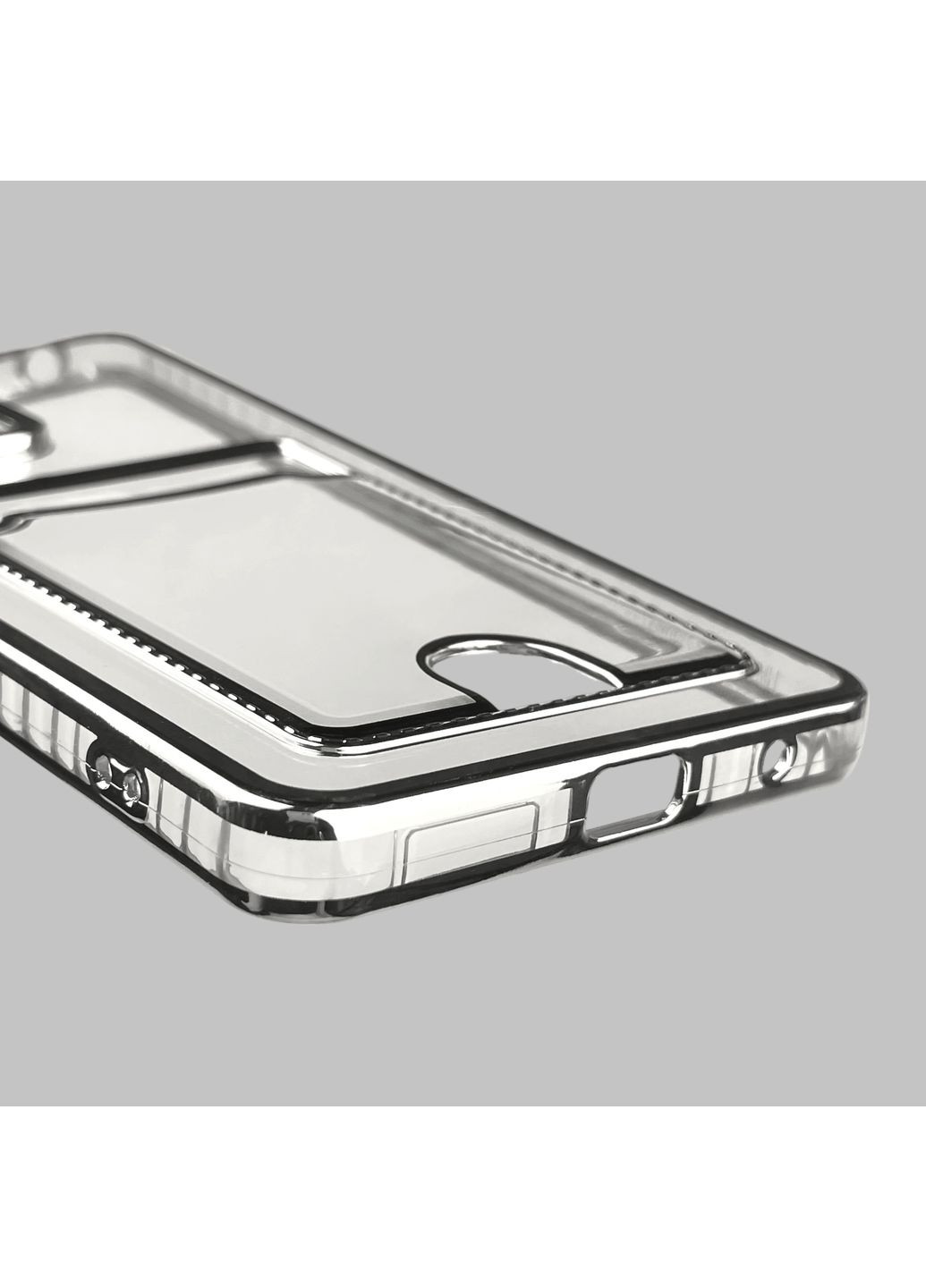 Чохол для Redmi Note 10 Pro 4G зі срібною окантовкою з кишенькою для карток на сяомі редмі нот 10 про срібний Xiaomi (366021487)