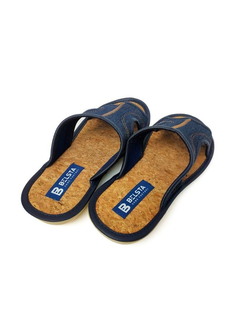 Синие домашние тапочки женские джинсовые синие 859 Белста