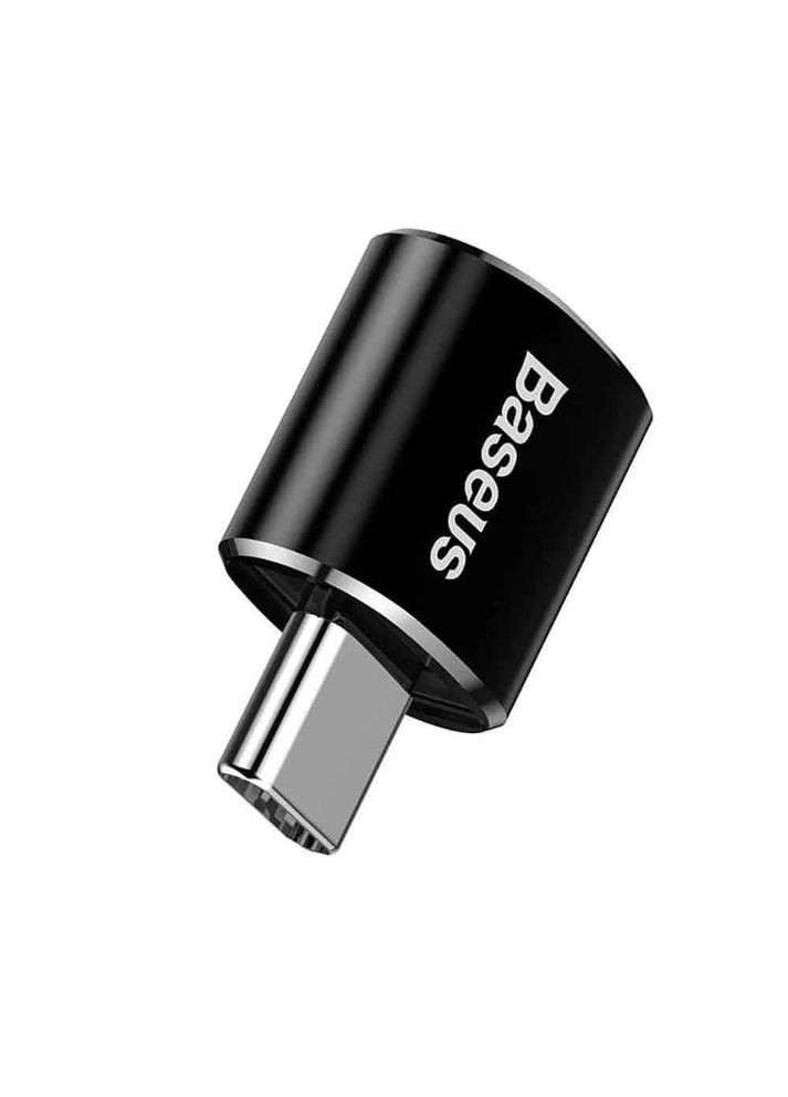 Переходник Female USB to Type-C Male OTG Adapter Converter | 2.4 A Black (CATOTG-01) Baseus (368698427)