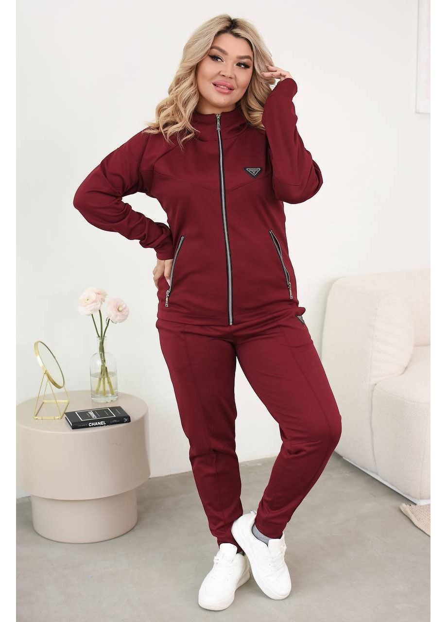 Спортивний костюм (толстовка, штани), колір Бордовий Fashion (361268356)