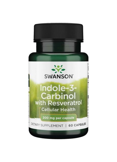 Індол-3-карбінол із Ресвератролом,, 200 мг, 60 капсул Swanson (366733899)