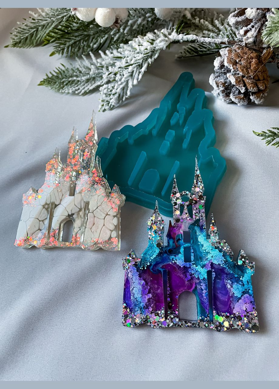 Молд Замок для новорічних іграшок на ялинку силіконова форма для епоксидної смоли No Brand (370567069)