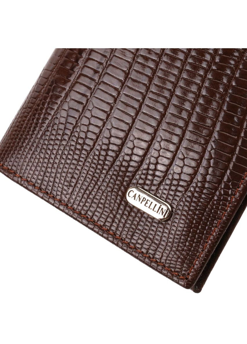 Гаманець чоловічий Шкіряний з тисненням 21899 Коричневий Canpellini (306881488)