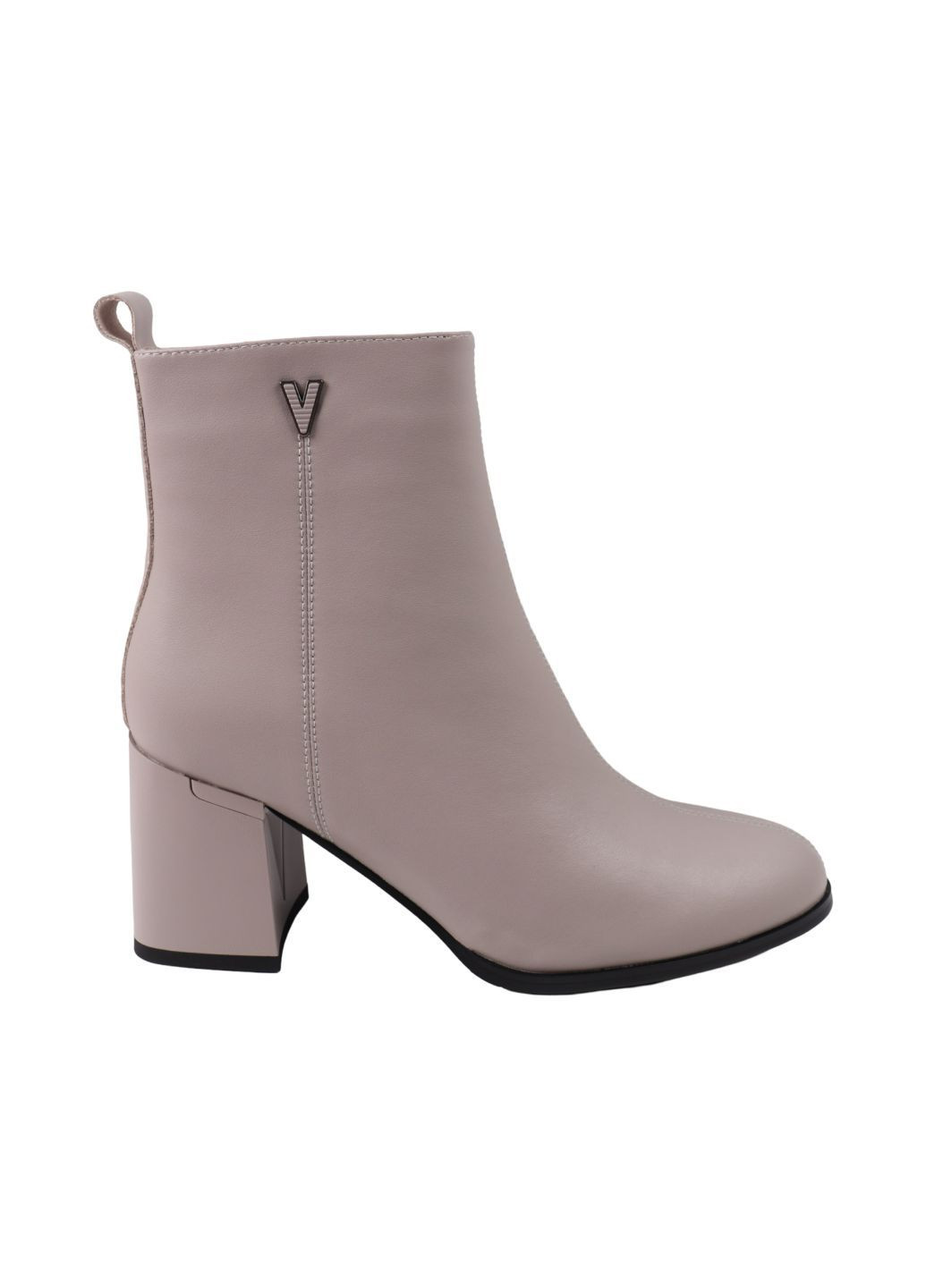 Бежеві ботильйони жіночі капучіно натуральна шкіра Renzoni 1150-24DH