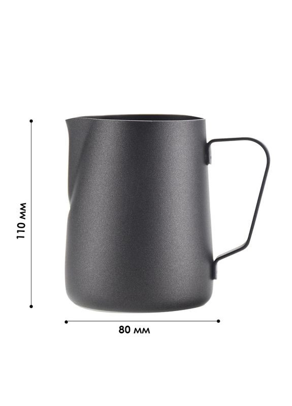 Пічер молочник для кави LH3560B Black 600 мл з тефлоновим покриттям довгим носиком 15 шт. Ecoffee (352011183)