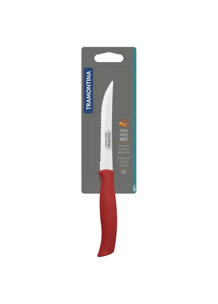 Кухонний ніж (m309773) Tramontina Soft Plus Red Steak 127 мм (366561480)