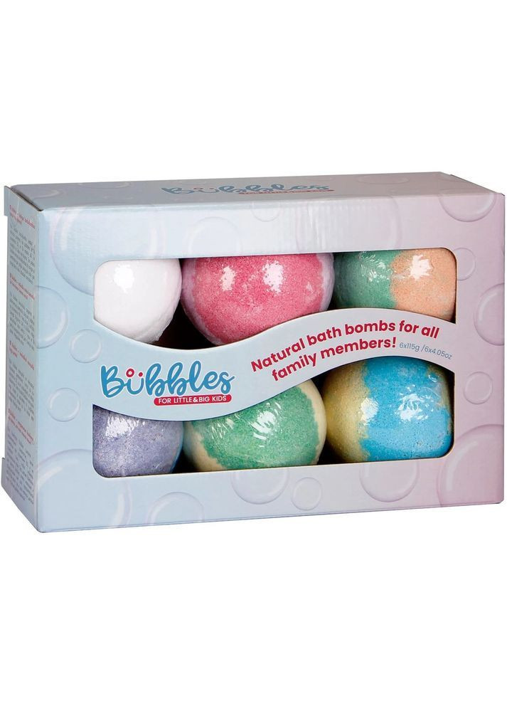 Набор бомбочек для ванны Bubbles Natural Bombs 6 шт. по 115 г Beauty Jar 4751030833941 (369321330)