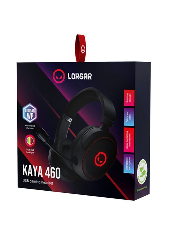 Гарнитура Kaya 460 Gaming RGB USB Black (LRG-GHS460) LORGAR (322912969)