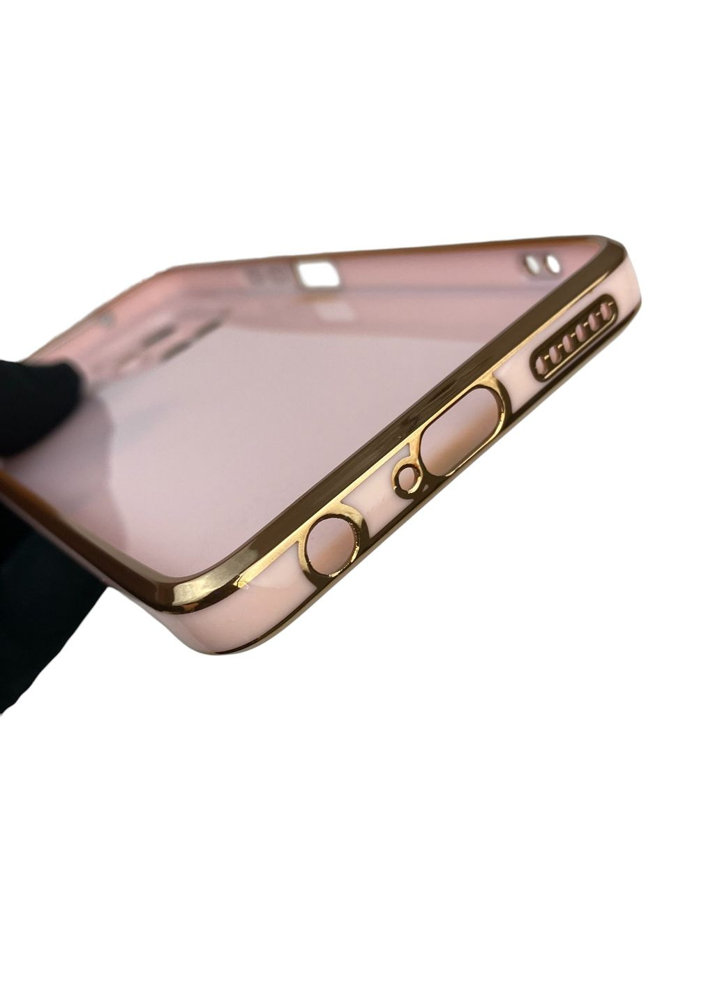 Чехол для Camon 19 CI6n с защитой камеры с золотой окантовкой на техно камон 19 пудровый gs1 Tecno (366228146)