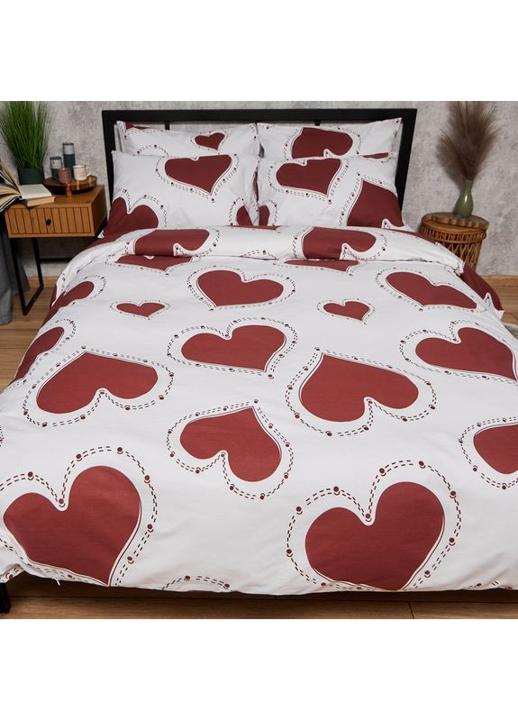 Комплект постільної білизни Бязь Gold Люкс євро 200х220 наволочки 4х50х70 (MS-820008763) Moon&Star Romantic Mood (356113648)