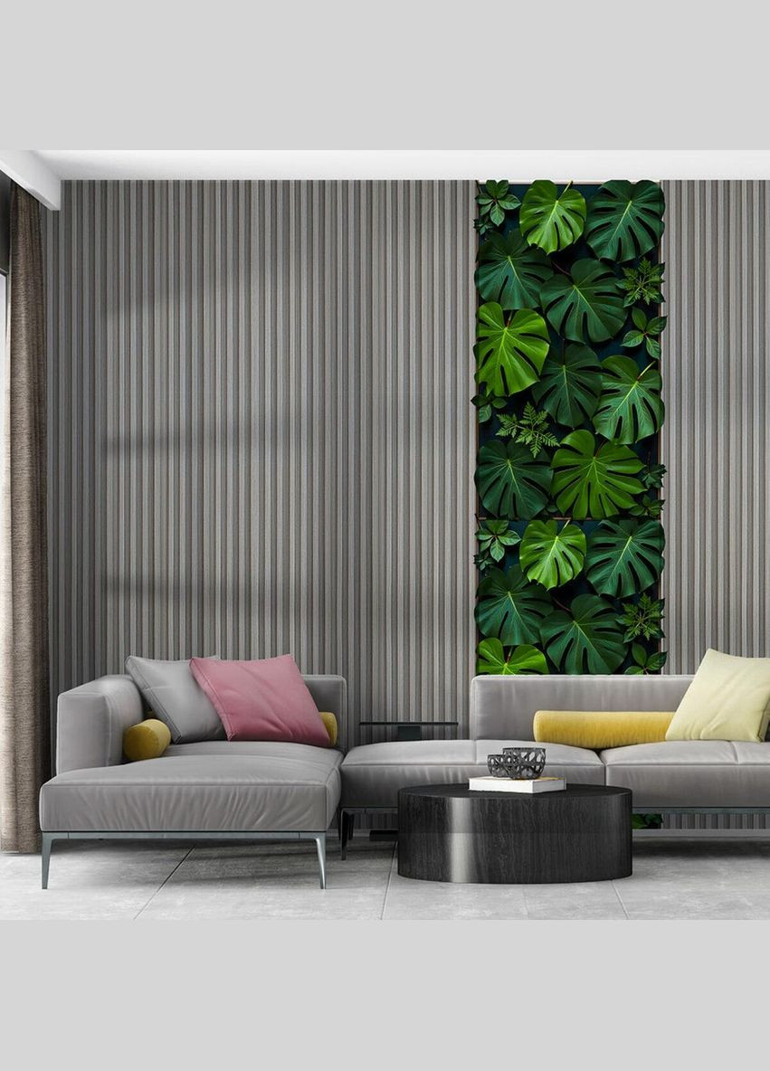 Рельс декоративный WPC стеновой стальной серый 3000х160х23мм SW-00001528 Sticker Wall (330019220)