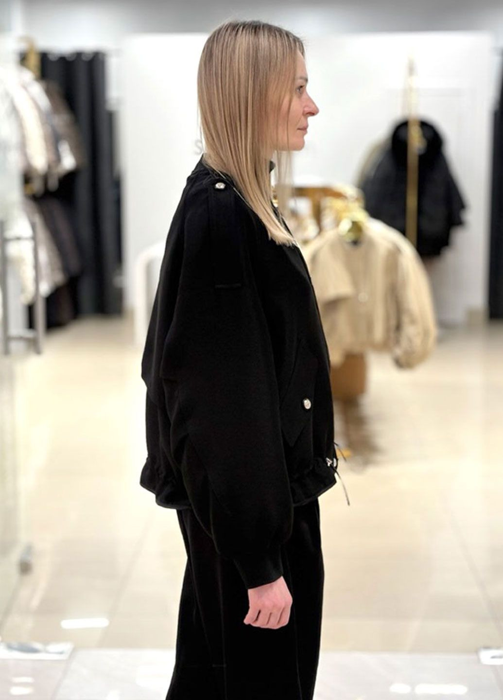 Черная демисезонная женский тренч 9913 black CHANEVIA