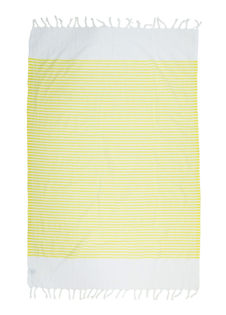 Barine рушник pestemal - white imbat 90*170 yellow жовтий жовтий виробництво -