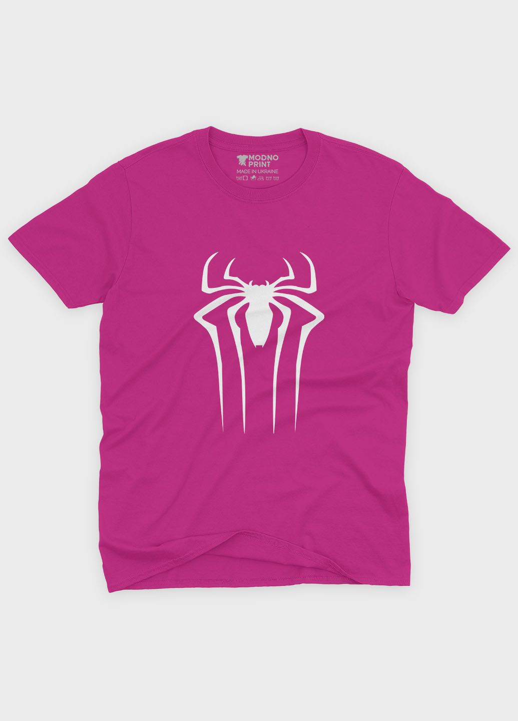 Розовая демисезонная футболка для мальчика с принтом супергероя - человек-паук (ts001-1-fuxj-006-014-107-b) Modno