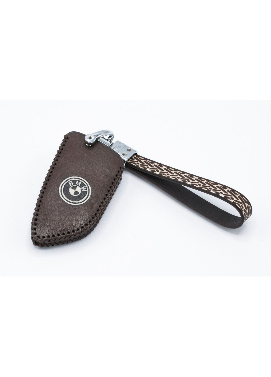 Кожаный чехол (футляр) для ключей X6 3 кнопки + карабин + ремешок с карабином + отвертка (подарочный) BMW (360949256)