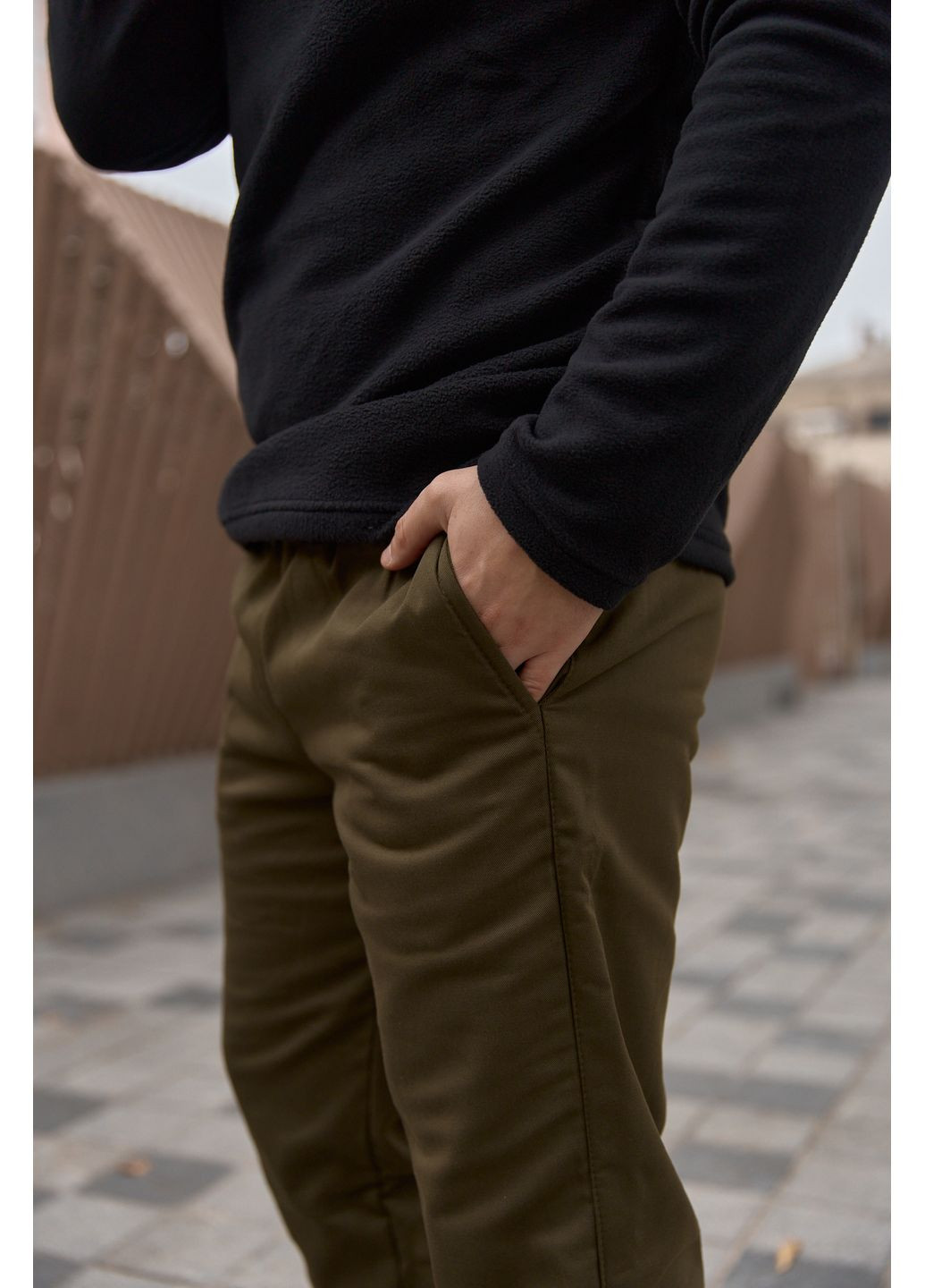 Хаки повседневный, кэжуал демисезонные карго брюки Intruder