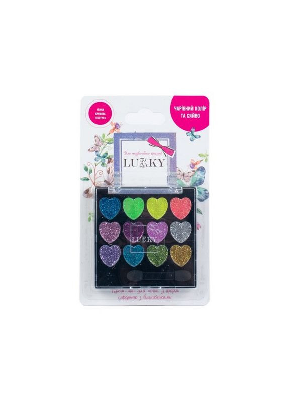 Детский крем-тени для век с блестками с аппликатором для девочек от 6 лет праздничный макияж косметика Lukky (368755875)