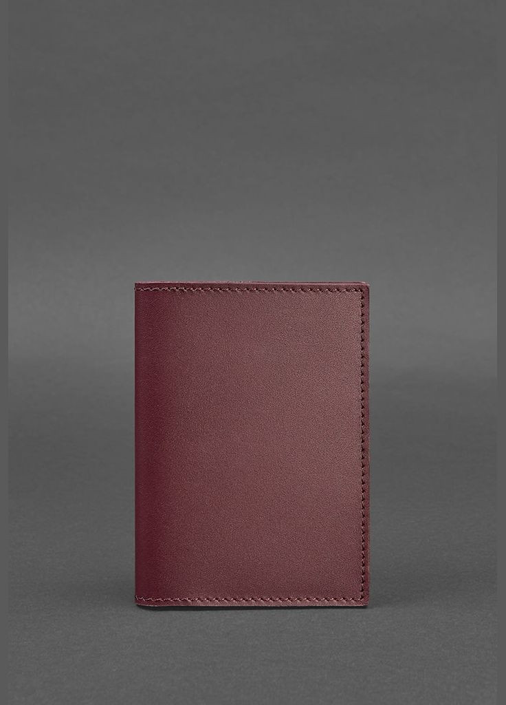 Кожаная обложка для паспорта и военного билета 1.2 бордовая Краст (A-026762) BlankNote (329186819)