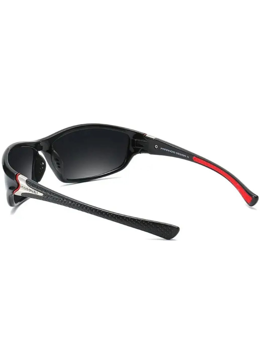 Сонцезахисні спортивні окуляри чоловічі прямокутні чорні UV400 пластикові легкі для бігу велоспорту активного відпочинку No Brand (364859639)