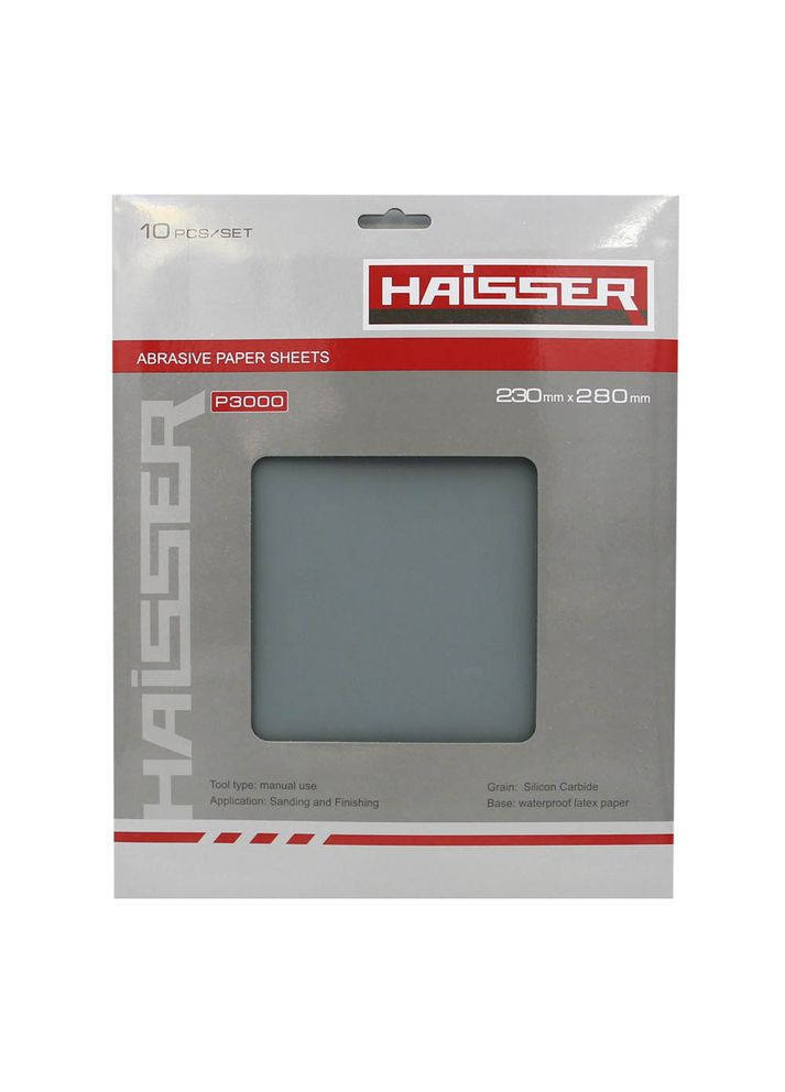 Шлифовальная бумага в листах 230x280мм, К3000 10шт. Haisser (315555397)