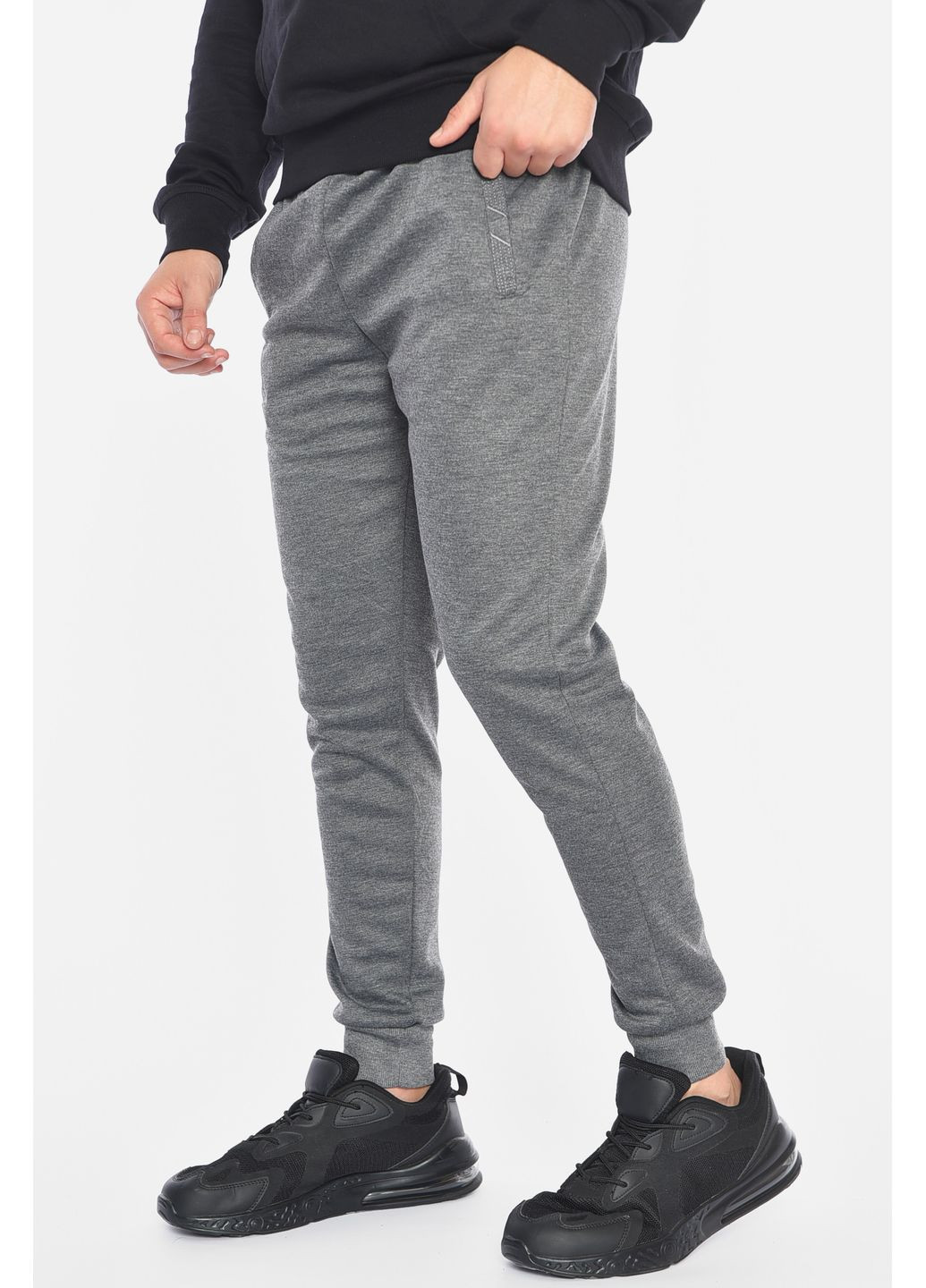 Спортивні штани чоловічі сірого кольору Let's Shop (305296654)